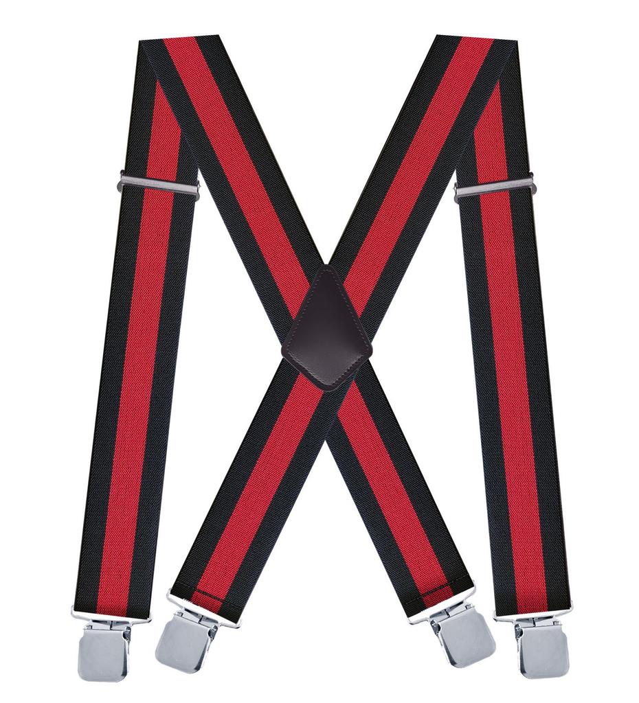 Men's 5 Cm Elastic Casual Polyester Suspenders with Clips