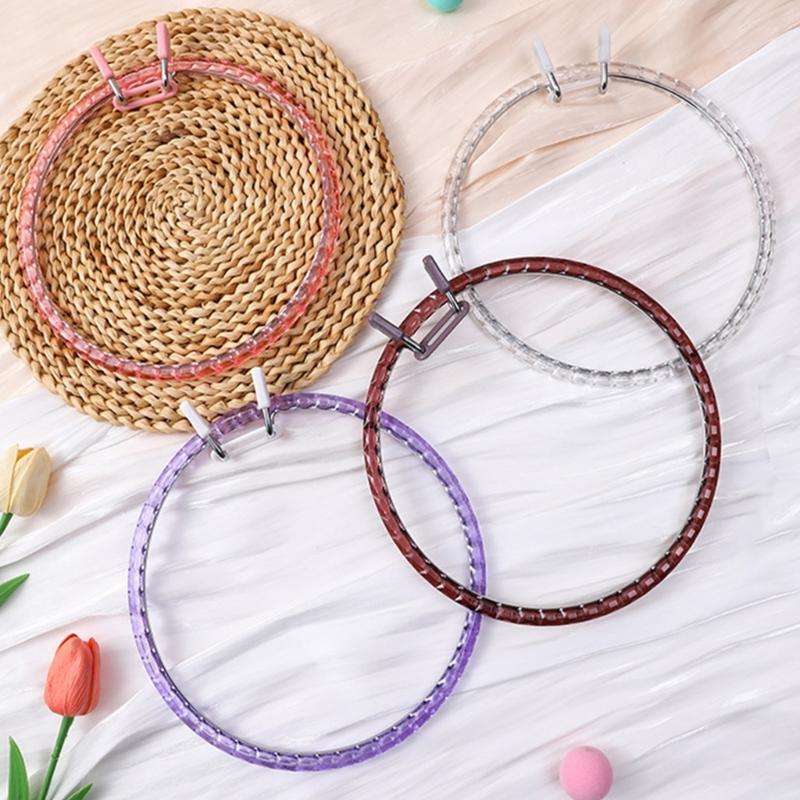 2Pcs Nonslip Spring Embroidery Frame Craft Of Sturdy Acrylic Ideal For Professional