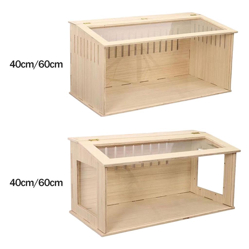 Holz Hamsterkäfig Hamster Lebensraum Kleintierkäfig Öffnungsbare Oberseite Versteck Nistkasten für Hühner Futterbox für Reptilien