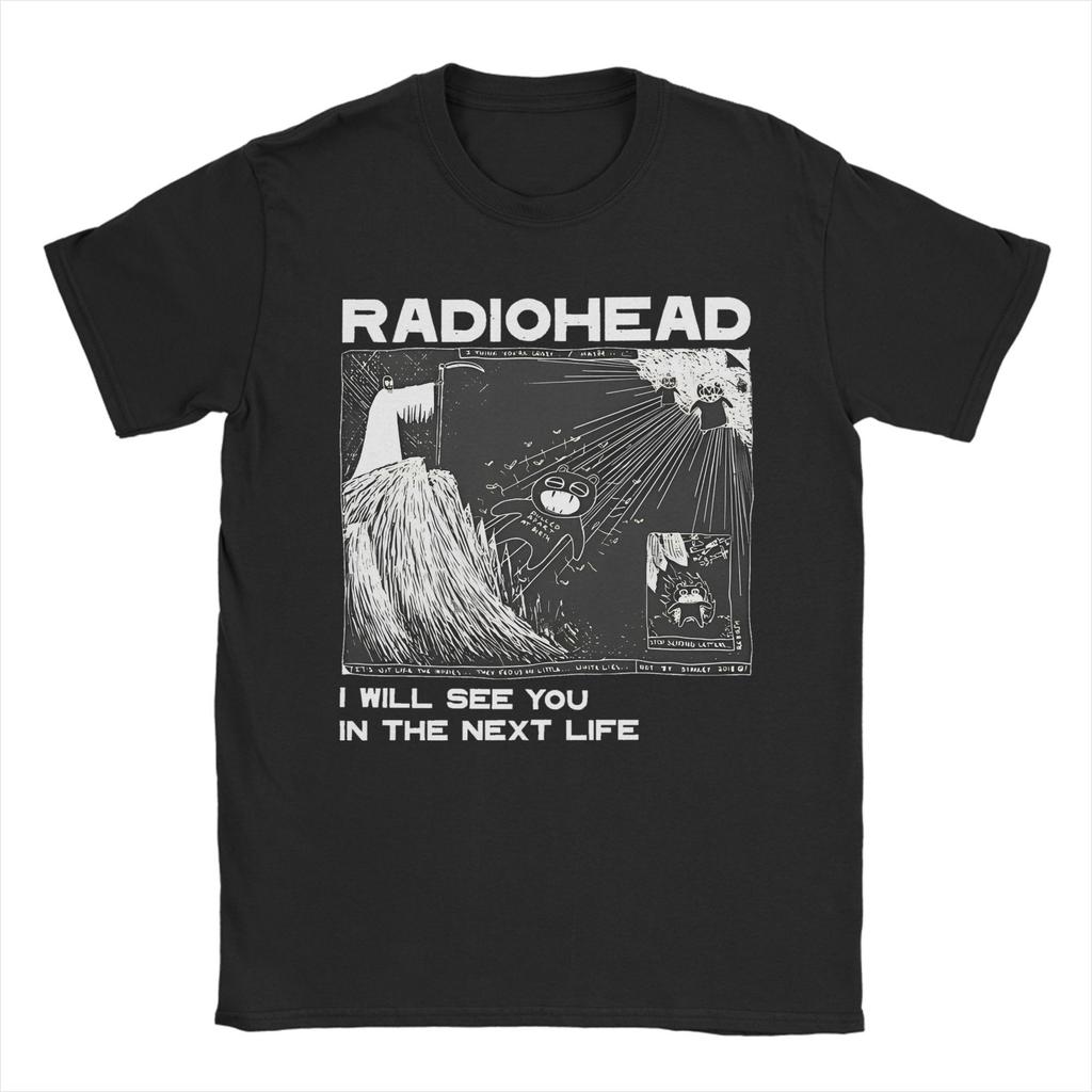 Radiohead Rock Vintage Hip Hop T Shirts Men Women Cotton Leisure T-Shirt Crewneck Tees Short Sleeve Clothes 4XL 5XL