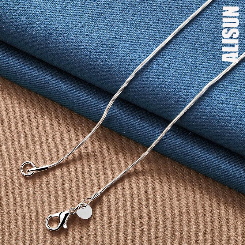 925 Sterling Silber Rechteckige Ring Halskette Modischer Hochzeitsschmuck