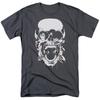 Green Lantern Black Lantern Skull Mens T Shirt Charcoal