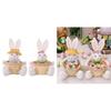 Candy Basket with Lovely Rabbit Pattern Holiday Decoration Perfect Gift Box for Easter Celebrations Candy Storage Hamper
