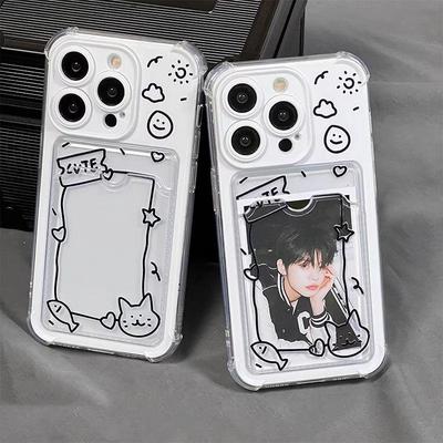 Kitten Fish Phone Case with Card Holder - Compatible with Apple iPhone 12/13/14/16 Pro Max/17 Pro Hot-Selling Creative Soft Case