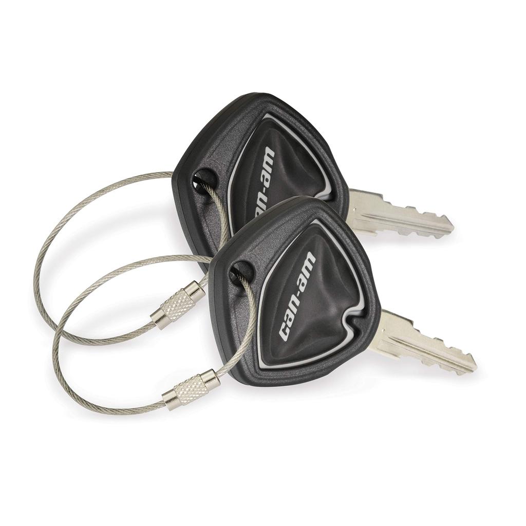Big Bike Parts Show Chrome Black Spyder Key Cover Keychain 41-182BK Can-Am 2-Pack