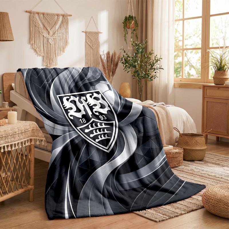 Couverture Flottée VfB Stuttgart Football Douce Chaude Jeté de Canapé Lit Pour Maison Bureau Chambre à Coucher