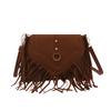 Tassel Trim Slouchy Bags Large Matte Underarm Bag Boho Cowgirl Purse Leopard Print for Women Travel Shopping Daily Use