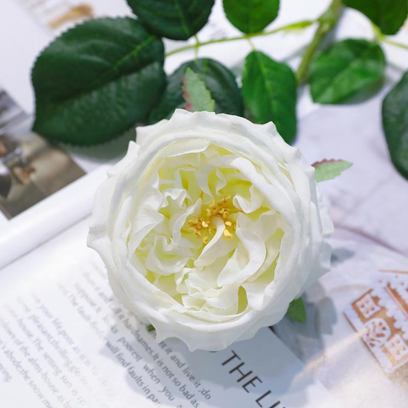 45cm Artificial Flower Austin Rose Moisturizing Interior Home Decoration Living Room Bedroom Wedding Flower Ornament