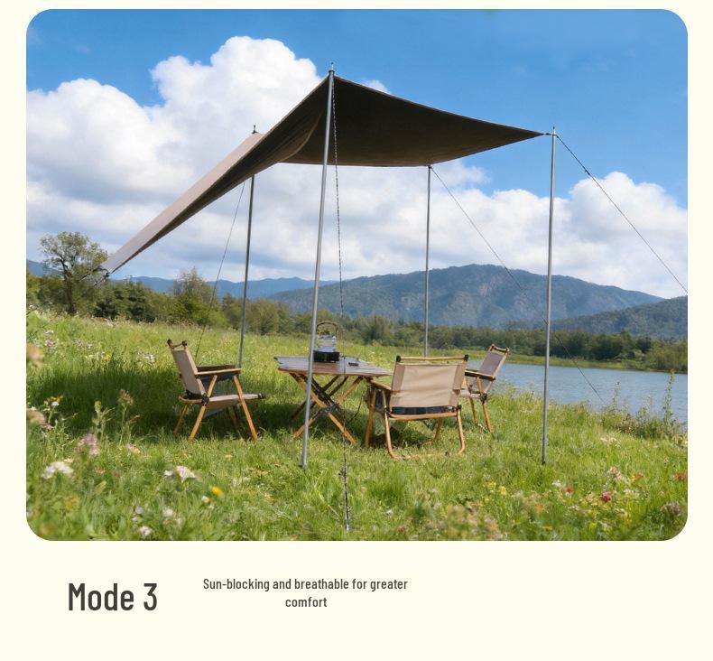Portable Automatic Quick-Open Tent with Sun Protection and Vestibule for Camping or Parks