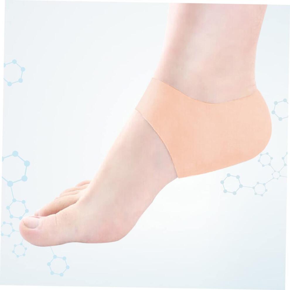 Silicone Heel Protector with Moisturizing Gel Sleeves for Dry Cracked Heels and Callus Prevention
