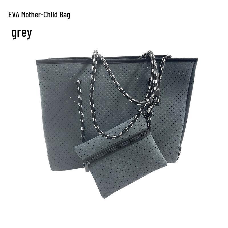 EVA Waterproof Women's Shoulder Tote Bag - Thick Diving Material for Beach & Outdoor Use