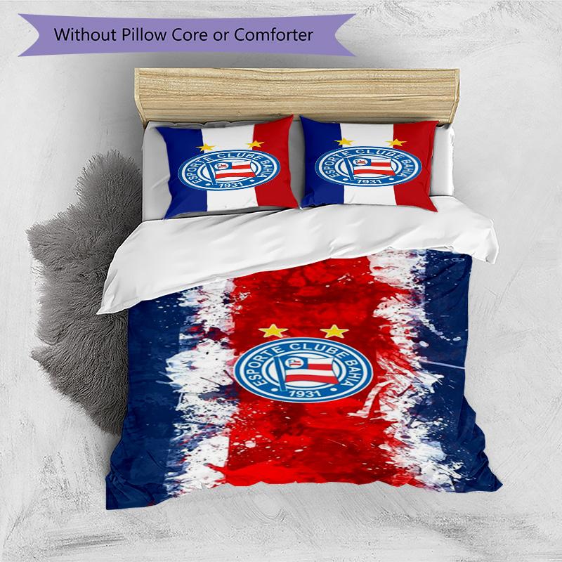 Esporte Clube Bahia Sports Club Emblem Printed Pattern Duvet Cover Set – includes 1 duvet cover and 2 matching pillowcases Bedroom Christmas gifts