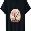 Cute Kawaii Birds Hanging Out Around Cherry Blossom Tree T-Shirt