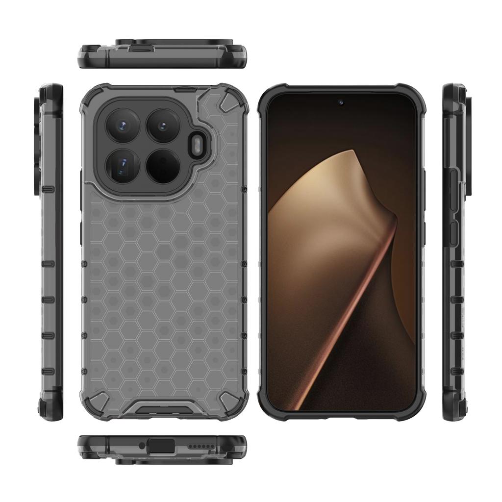 Transparent Honeycomb Hybrid Armor Phone Case For Xiaomi 15T 14T 14 Pro Heavy Duty Shockproof Four-corner Anti-fall Cover