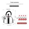 MAXCOOK 1.5L 304 Stainless Steel Whistling Kettle