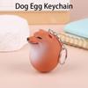 1PC PVC  Dog Egg Keychain Creative Cute Dog Decoration Toy Keychain Car Phone Bag Pendant Gift Ornament Home Decor