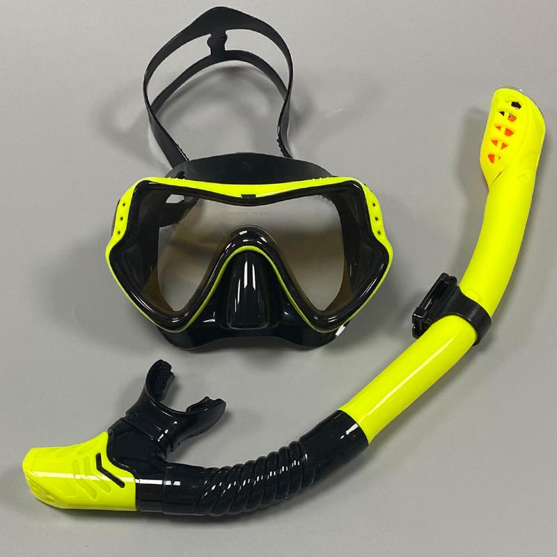 Professional swimming waterproof soft silicone glasses swimming glasses  Full dry breathing tube diving mask