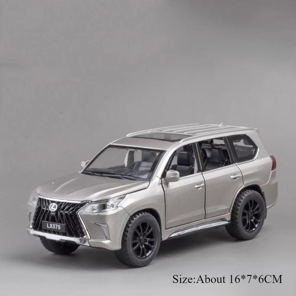 1:32 Lx570 Lm300h Modell Spielzeug Diecast Legierung Auto 6 Türen zu öffnen Sound Licht Rückzug Miniatur Fahrzeuge Kinder Freunde Feiertagsgeschenke