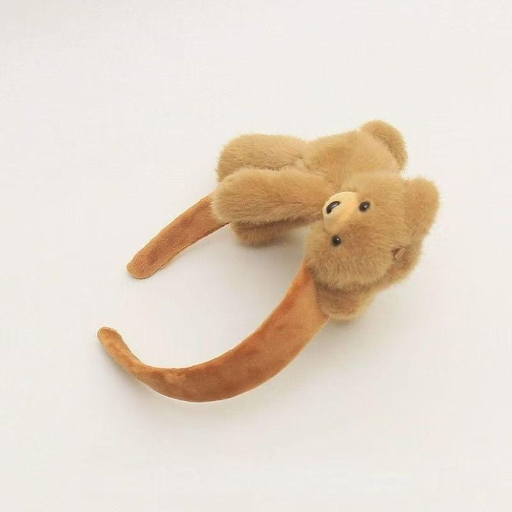 Sweet Bear Hair Clip Elegant Cute Hair Accessories Lolita Cartoon Plush Hair Claw  Girl's