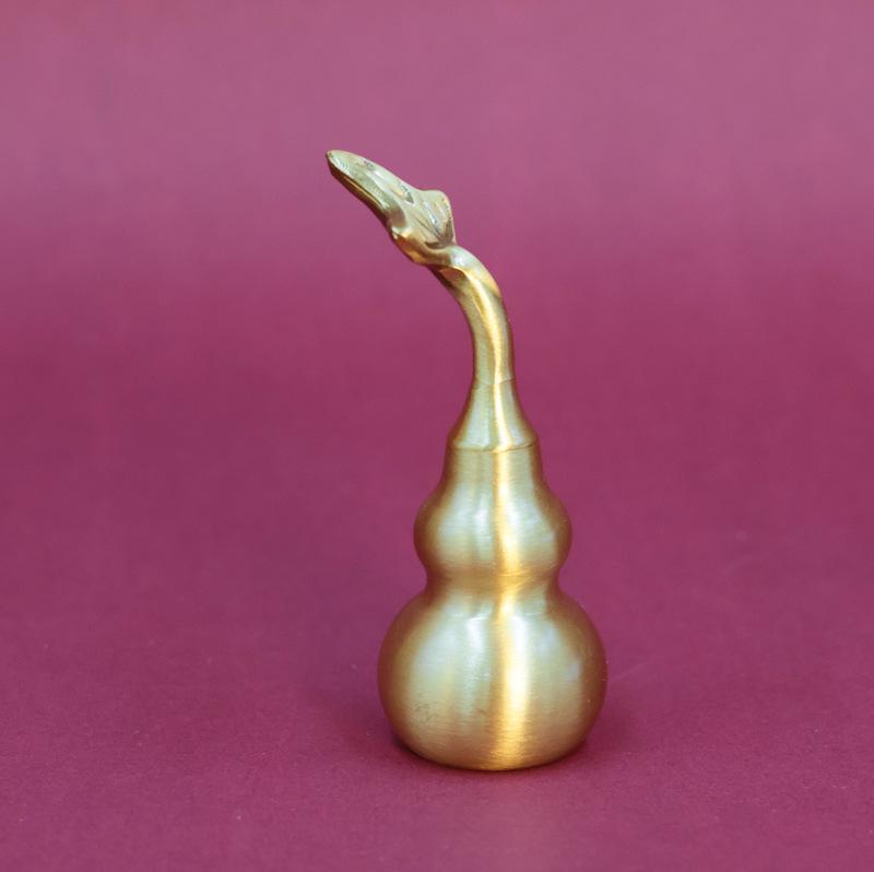 Premium Brass Gourd Pendant Entrance Decoration Open Hollow Brass Smooth Gourd Gift Wholesale One Piece Dropshipping