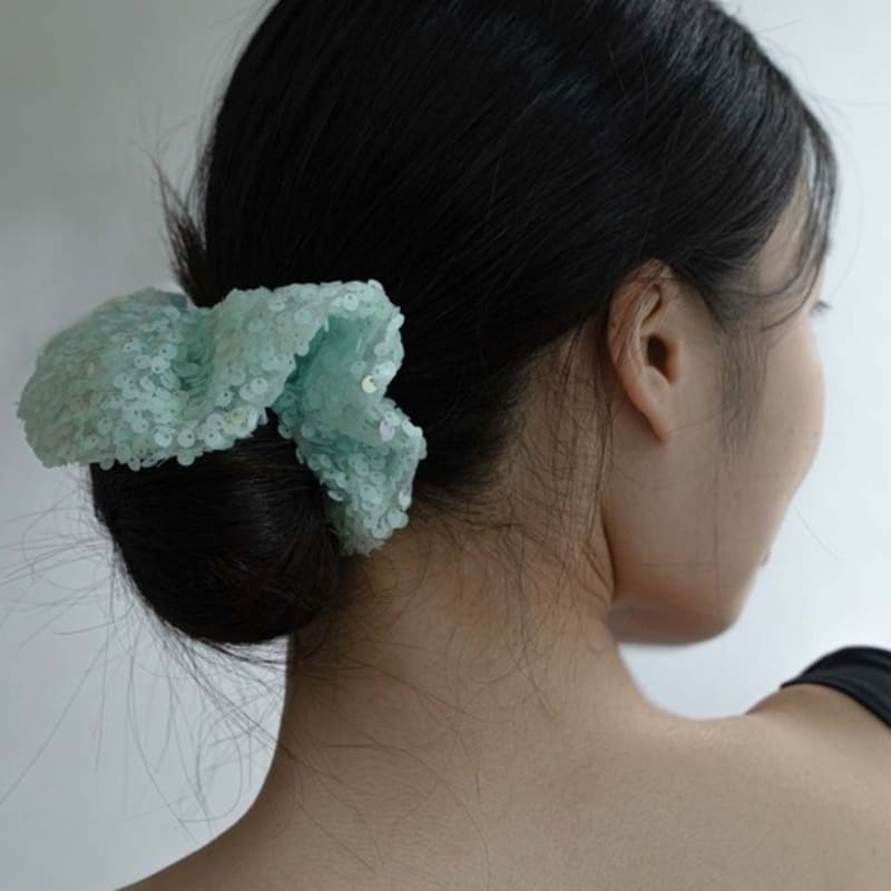 Eclaaire LANTERNE Scrunchie | SEQUIN MINT