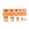 Wooden Montessori Collection Cylinder Socket Puzzle Toy Infant Practice Senses Playthings Preschool Children Learning Playthings Ideal For Children