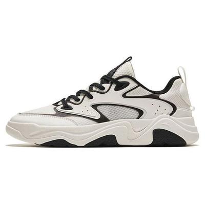 Fashion Versatile Shock Absorbing Wear Resistant Low Top Casual Shoes Men Sneaker White Black 112428854-1