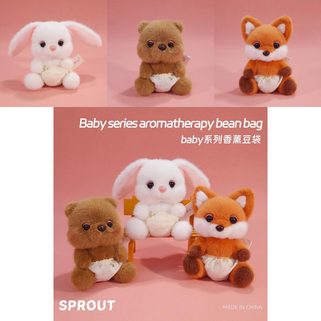 Cuter Fox Rabbit Bear Plush Toy Soft Animal Pillow For Kids