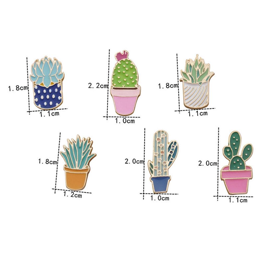 Cute Cactus Plant Pin Enamel Brooch Sweater Accessories Bag Badge Wedding Banquet Jewelry
