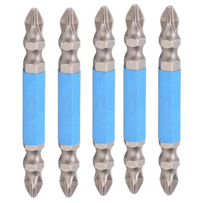 5PCS 65MM Magnetic Double Head Screwdriver Bits Electric Cross Screw Driver Head