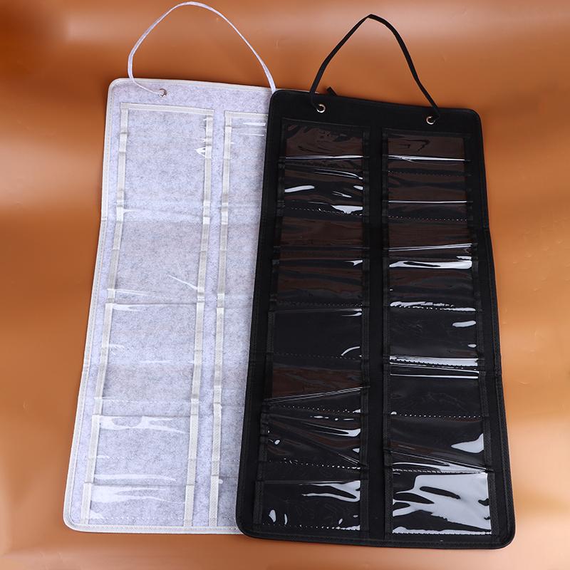 16Slots Felt Eyeglasses Stand Holder Dust Proof Wall-Mounted Pocket Storage For Sunglasses Glasses Display Hanging Bag Organizer