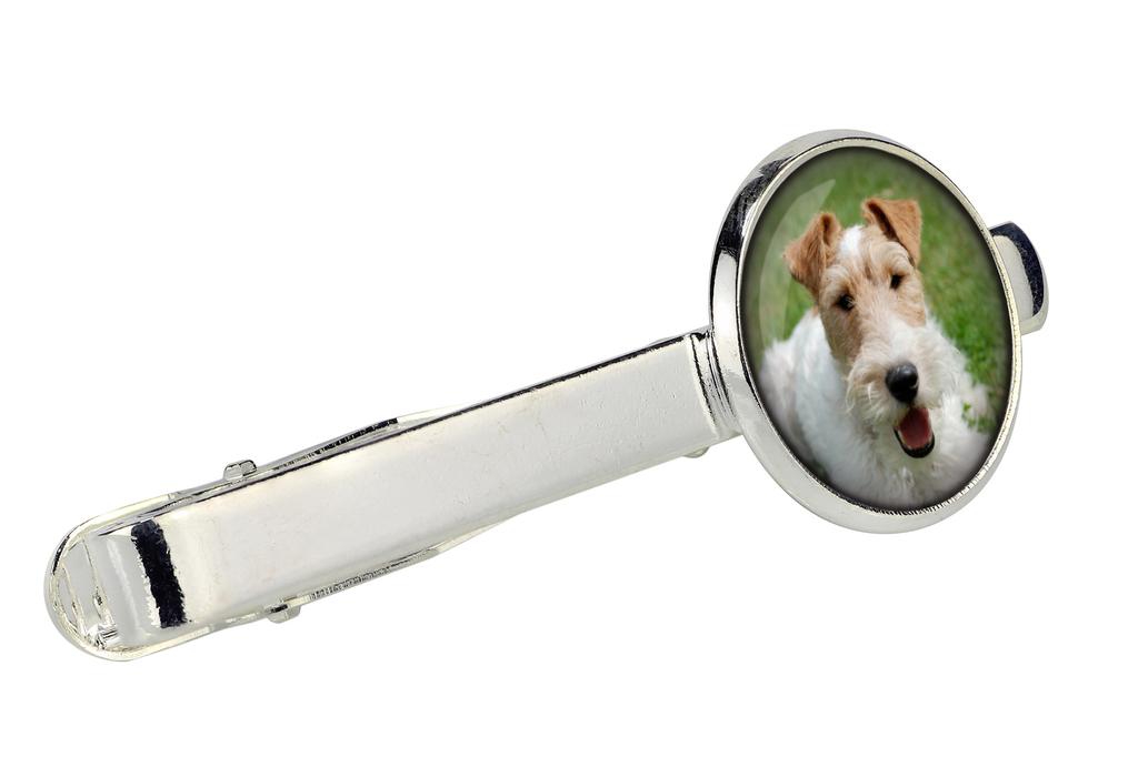 Drahtfoxterrier - Manschettenknöpfe und Krawatte mit Ihrem Foto, eine Anzugdekoration, Herrenschmuck von der Marke Art-Dog.