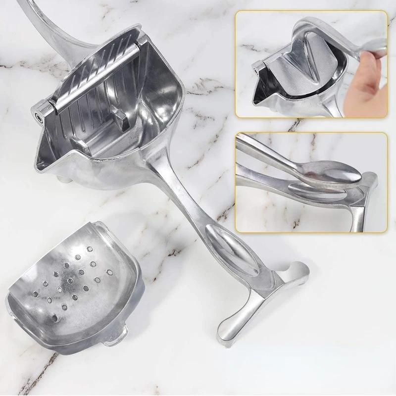 Multifunction Manual Juice Squeezer Food Grade Aluminum Hand Press Juicer Lemon Orange Squeezer Portable Fruit Kitchen Tool
