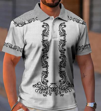 2026 Men's Polo Shirt Men's Asian Clothing, Men's Modern Filipino National Polo Shirt Version Polo Shirt