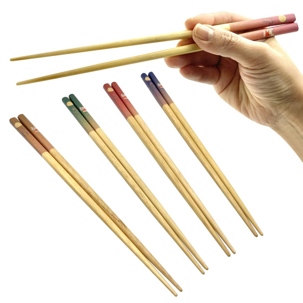 Of 5 Wooden Chopsticks with Bunny and Wooden Made In Perfect for Natural Easy To [Set Dumplings] Chopsticks, Japan, Guests, Durable,