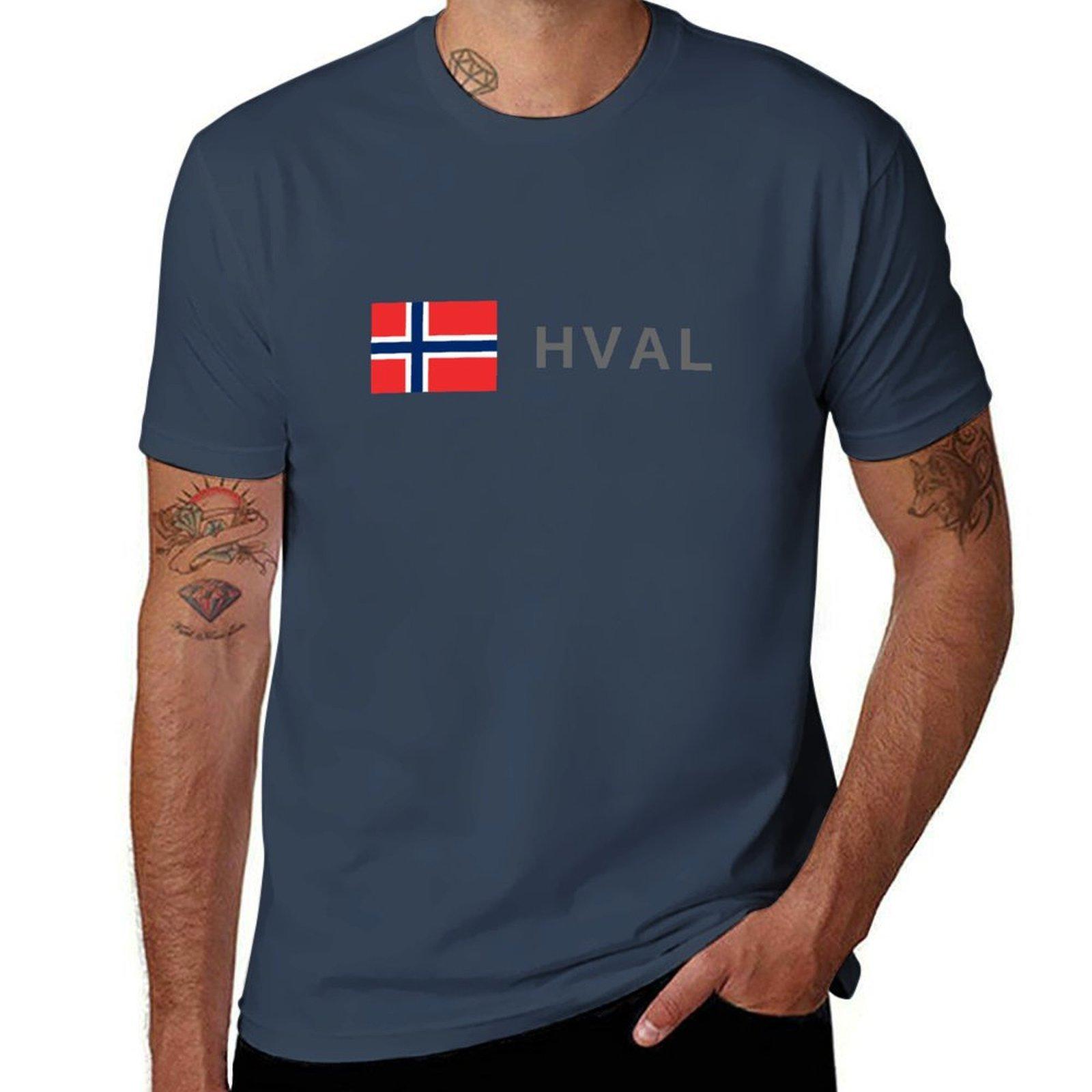 Norway Whales Hval TShirt men t shirt cotton 100 t shirt custom print TShirt S