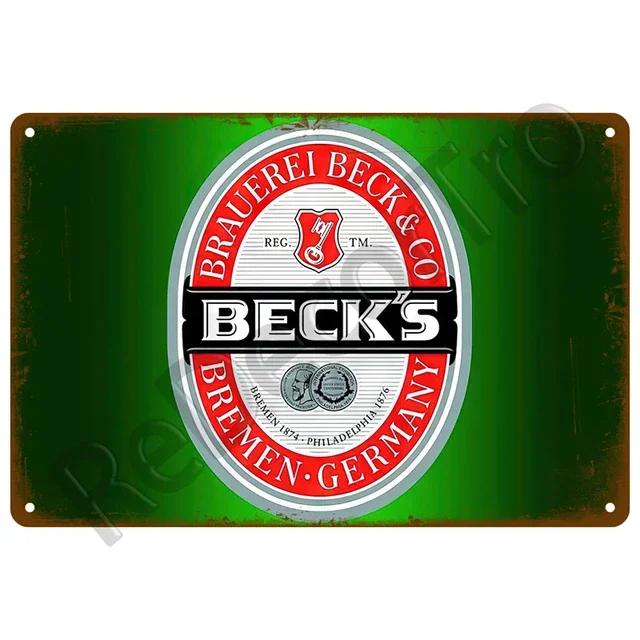 Vintage Metal Tin Sign Plate  Cold Beer Poster Wall Art Decoration for Bar Pub Club Man Cave  Iron Painting Home Decor