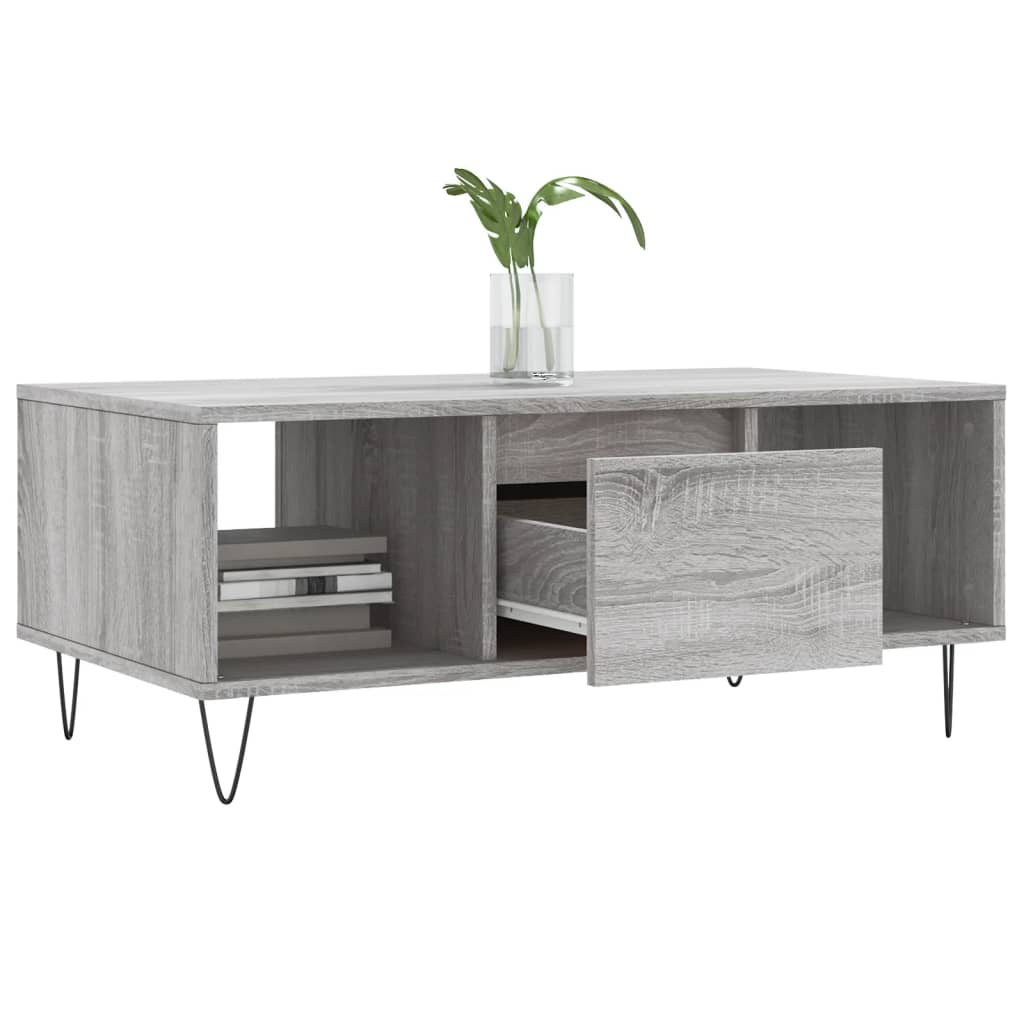 Coffee Table Gray Sonoma 90 x 50 x 36.5 cm Particleboard