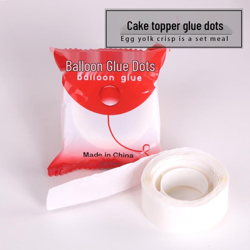 Transparent Adhesive Glue Dots for Cake Decorations, Inserts, Flags & Ornaments - 10 Pack