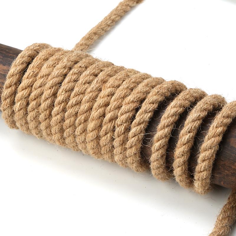 Sturdy Handmade Three-Strand Cotton-Hemp Rope for DIY Projects - Thick White Binding or Air Conditioner Water Pipe