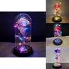 Stunning Eternal Flower In Glass Dome With Led Lights Unique Home Decor