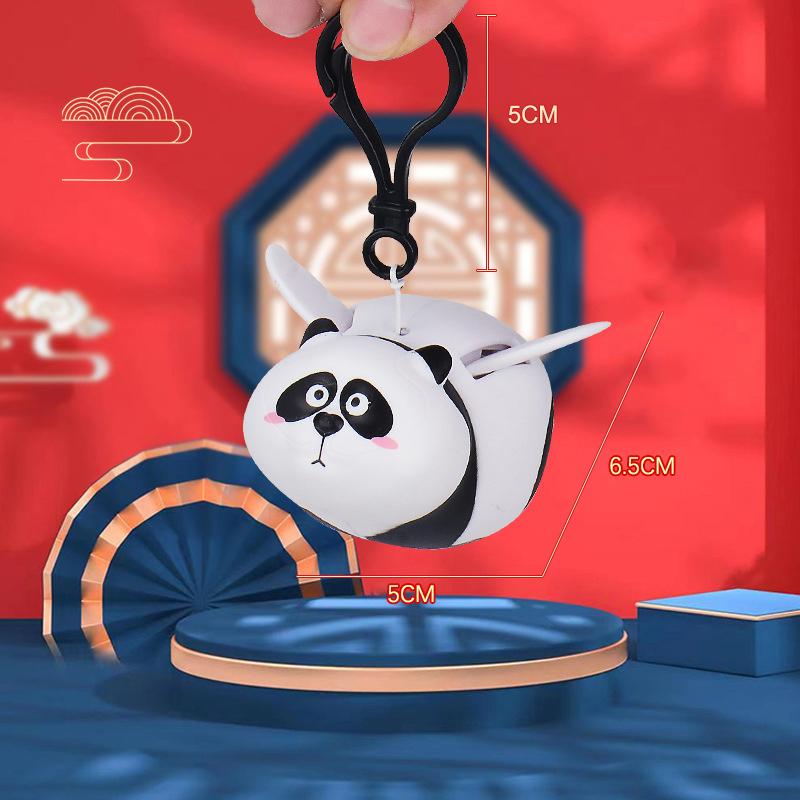 Panda Tlustý Tygr Panghu Více Křídel Klíčenka Bude Létat Křídla Studio Šperky Tygr Protahovací Přívěsek Anime Figurka Kawaii Model Dárkový Rok