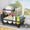 Laiqianle Dish Kitchen Over the Dish Over the Length 43 X Width 33 X Height Automatic Dish Dish Easy To Natural Space Reinforced Drainer, 2-Tier,