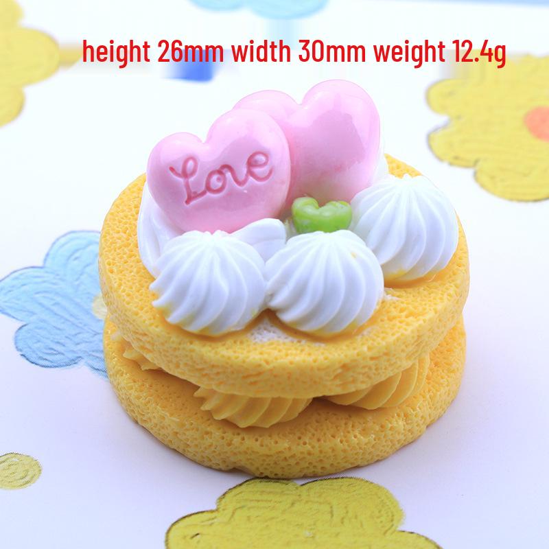 3D Strawberry Cake Keychain with DIY Cream Glue