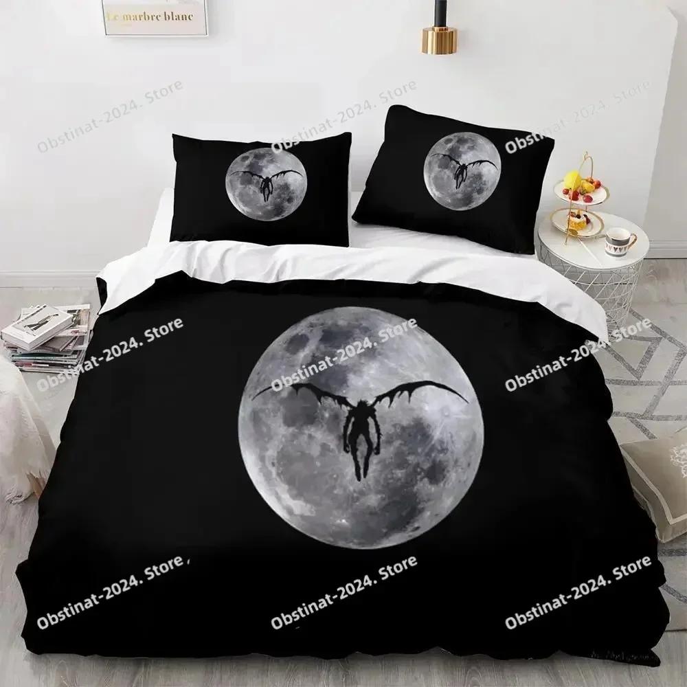 Комплект постельного белья Death Note Single Twin Full Queen King Size Bed Set Adult Kids Bedroom Duvet cover Sets 3D Print Anime Death Note