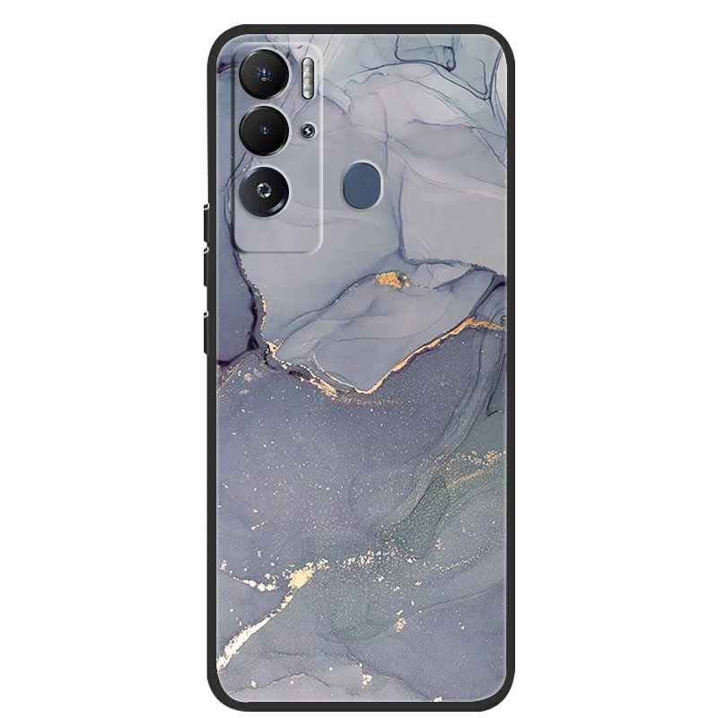 For Tecno Pova Neo Case Marble Soft Silicone Back Cover Phone Case for Tecno Pova Neo Bumper Coque LE6 Shockproof PovaNeo Funda