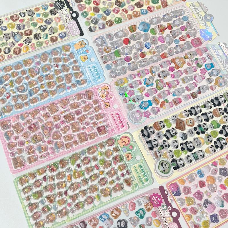 3D Candy Drop Seal Stickers Kawaii Little Ghost Sticker Diy Scrapbook Phone Case Decal Children Collection Relief Sticker
