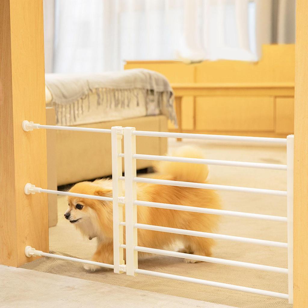 Foldable Retractable Pet Dog Gate for Child Protection Patio Garden House Adjustable Height