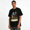 Happy New Year Firework Christmas Tree Print Casual Top Pure cotton T-shirt