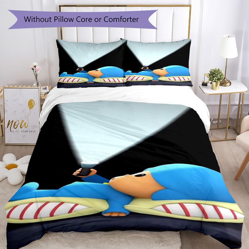 Pocoyo Quilt Cover Set Design for Dormitory Soft Fabric Christmas Gift